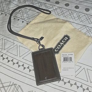 Coach ID holder with strap
